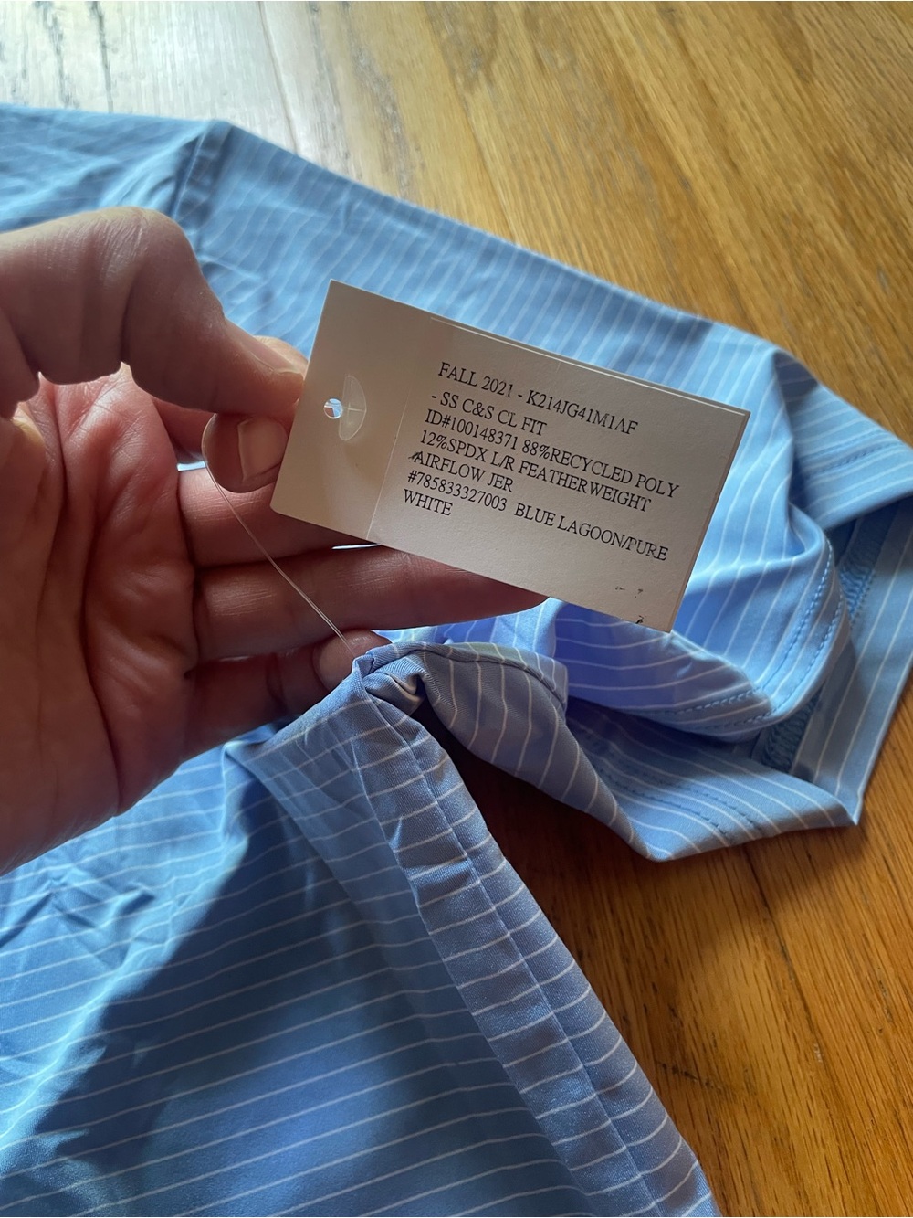 NWT RLX Ralph Lauren Blue Striped AirFlow Golf Short Sleeve Polo Shirt Medium - Picture 5 of 8